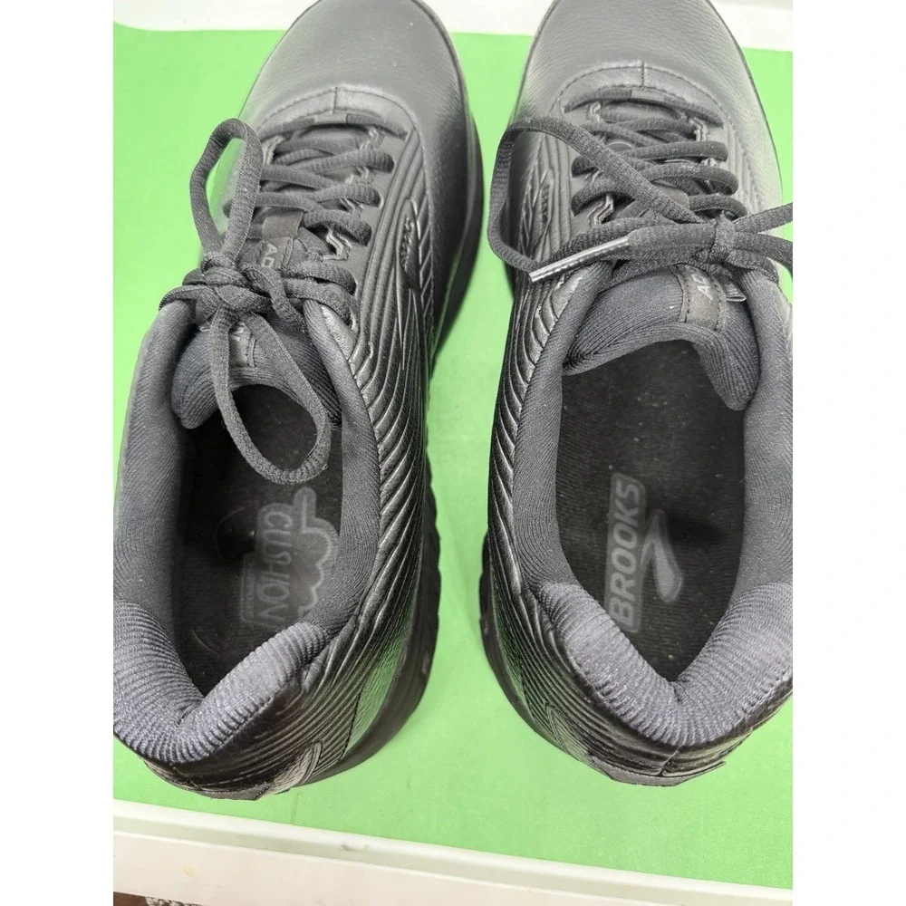 Men's 13 2E W Wide Brooks Addiction Walker 2 1103182E072 Black Leather Shoes